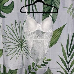 La Vie En Rose White Lace Bodysuit